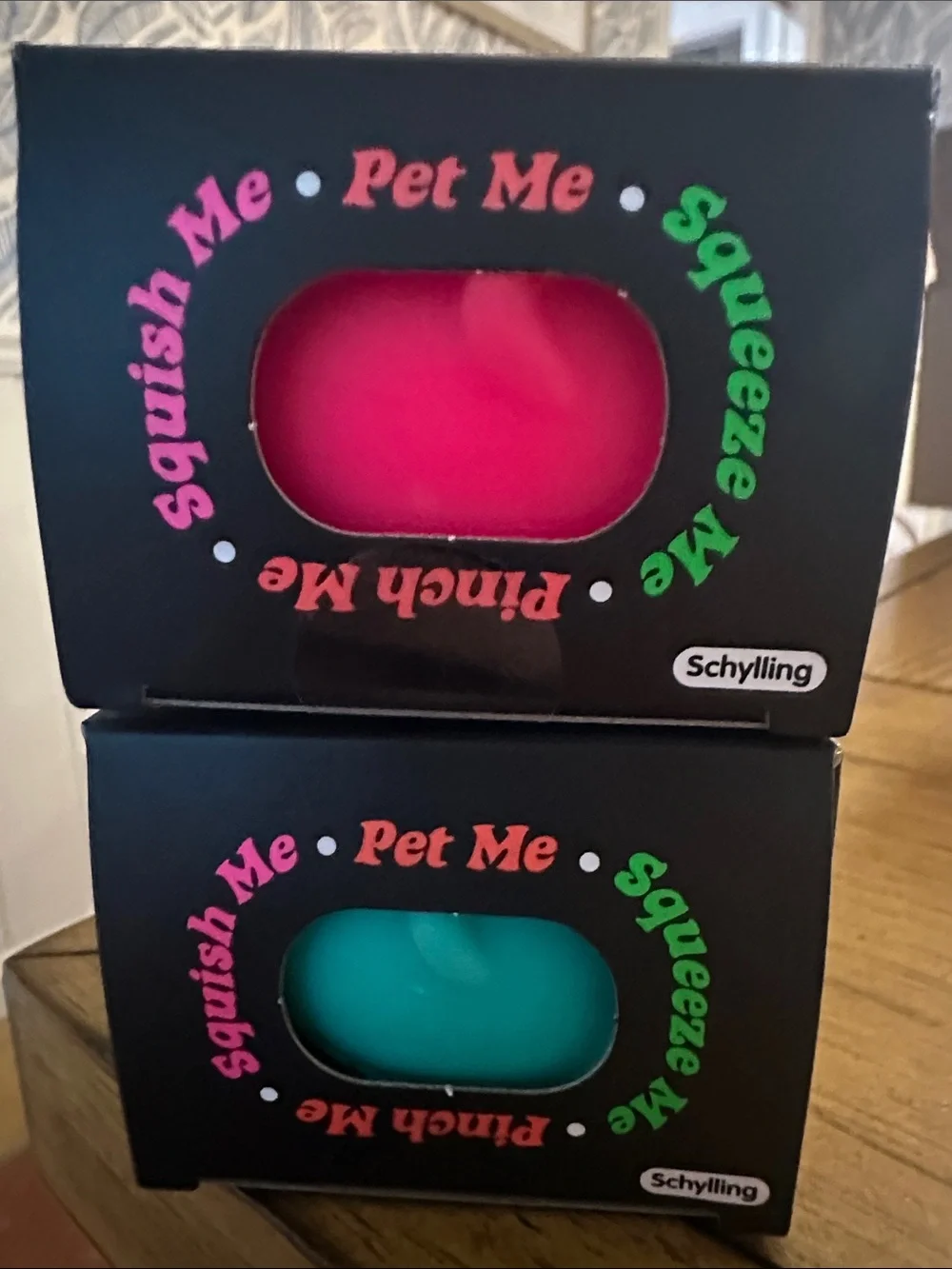 Schylling NeeDoh Funky Pup Squishy Toy - Pink & Teal